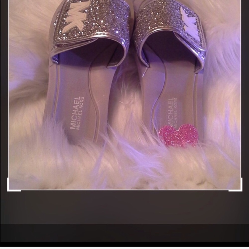 MICHAEL KORS GIRLS BLING SLIDES SIZE 13 - Picture 5 of 5